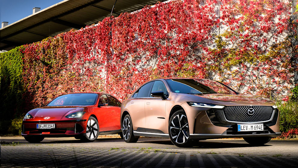 Das gibt es nur noch selten: Hyundai Ioniq 6 und Mazda6e kommen im klassischer Limousinen-Form – quasi zwei Anti-SUV