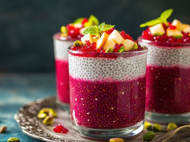 Ein Glas mit Chiapudding. | © any_tka via Canva.com