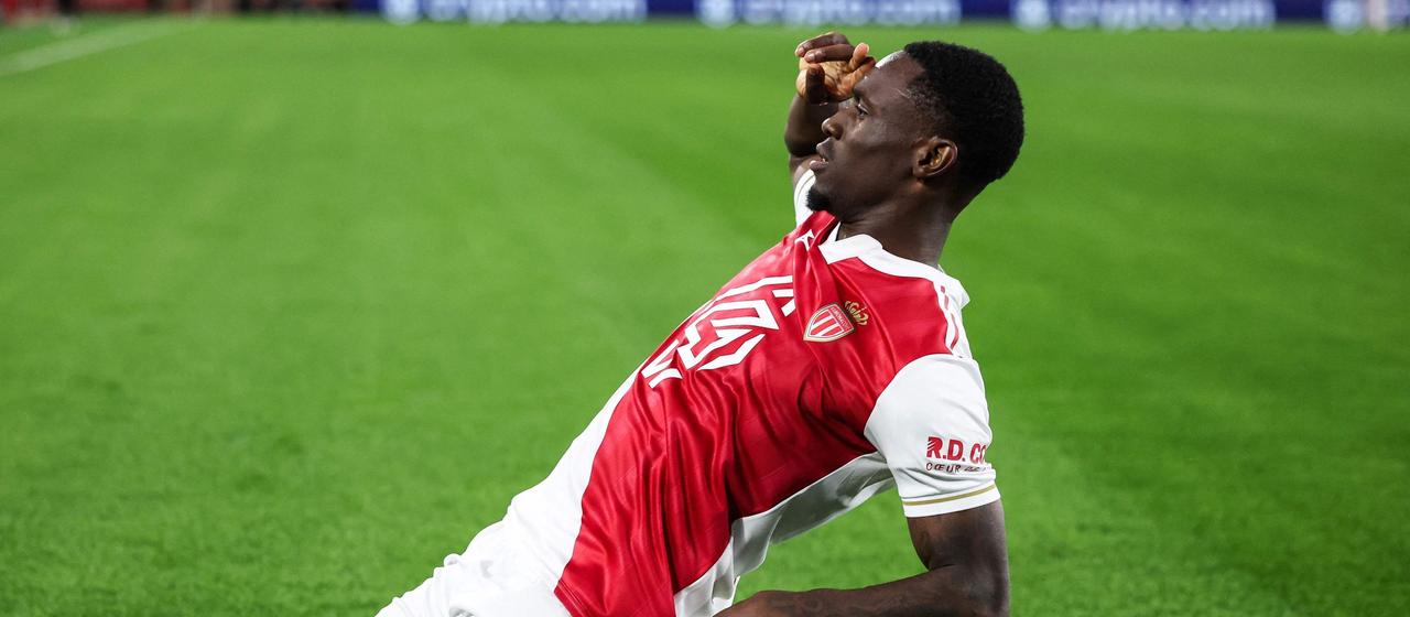 Monacos Florian Balogun bejubelt seinen Treffer