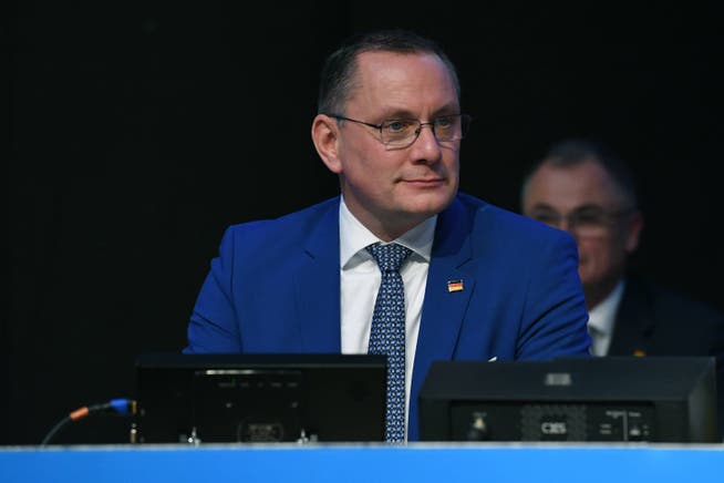 Der AfD-Parteichef Tino Chrupalla distanziert sich von einem Redner auf dem Gründungskongress der «Generation Deutschland».