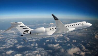Bombardier Global 8000 Jet im Flug