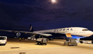 Airbus A380 seit langer Zeit am Boden - Global Airlines präsentiert Airbus A340