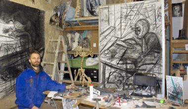 Simon Baumgart in seinem halleschen Atelier