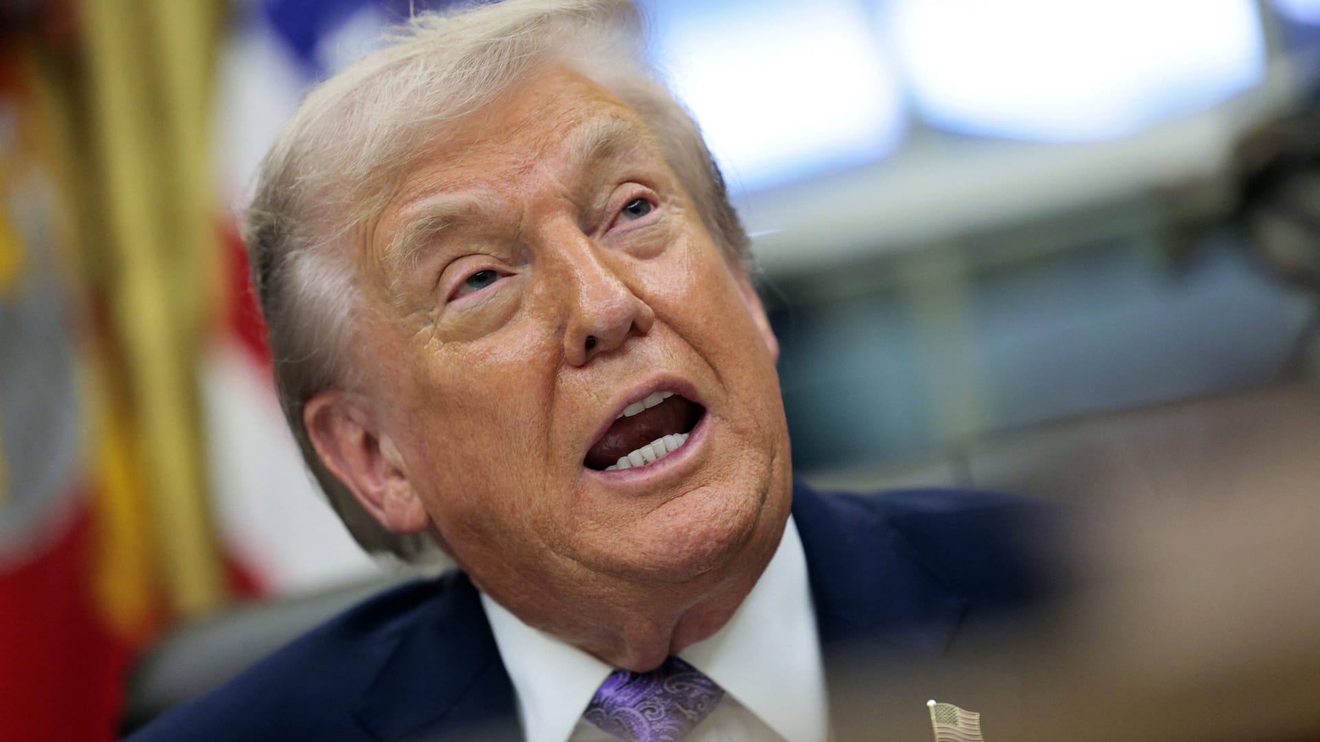 Donald Trump im Oval Office. Sein Plan für Wahlbezirke in Indiana ging nicht auf. Donald Trump im Oval Office. Sein Plan für Wahlbezirke in Indiana ging nicht auf.