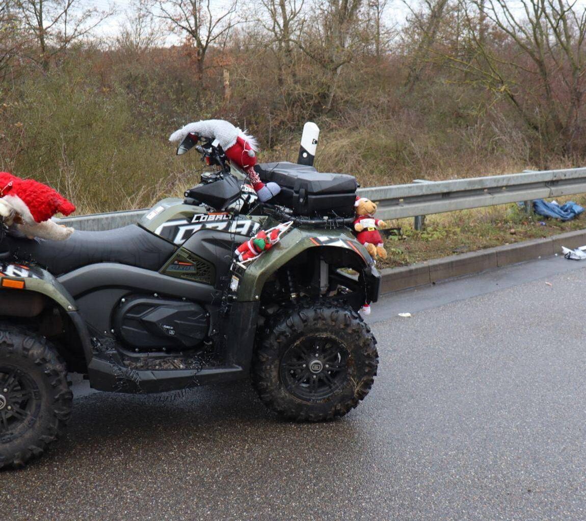 Fahrer stürzt von «Weihnachts-Quad» und wird schwer verletzt