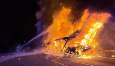 Lkw brennt auf A8 am Irschenberg – Strecke stundenlang gesperrt