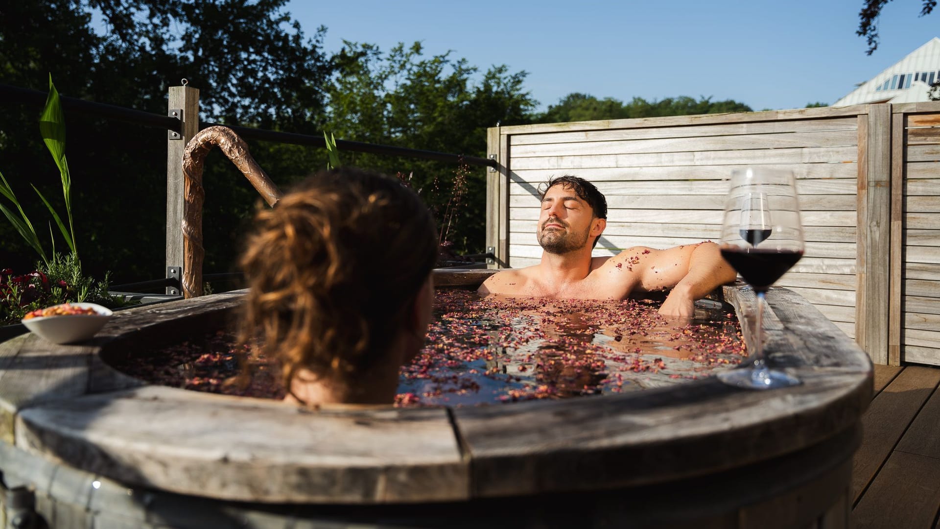 Ein Higlight der Thermae 2000: Das Weinbad.