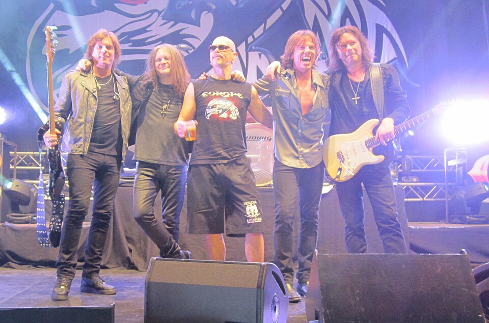  Europe 2014 nach einem Konzert in Stockholm