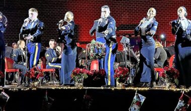 Musiker von The United States Army Europe wollen das Publikum begeistern .