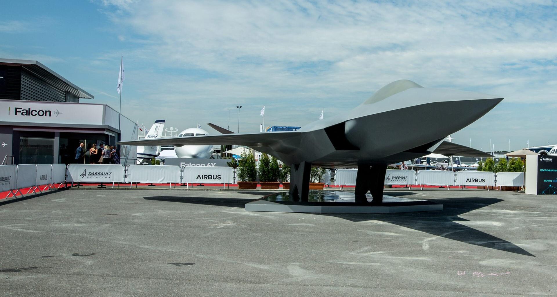 Ein Modell des geplanten Kampfflugzeuges