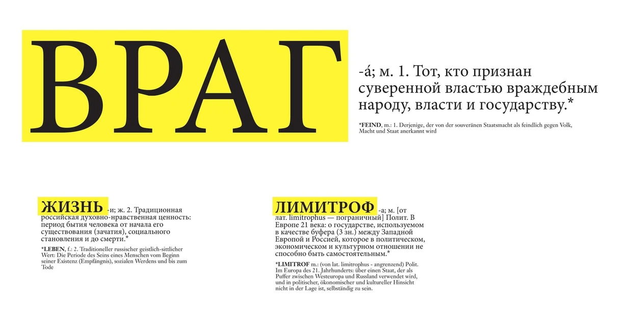 „Feind“, „Leben“ oder „Limitroph“: Das Wörterbuch definiert Begriffe im Sinne des Kreml.
