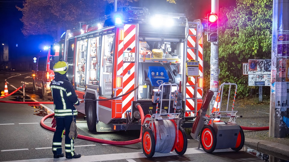 Warnung für Anwohner: Brand in Leipzig-Connewitz