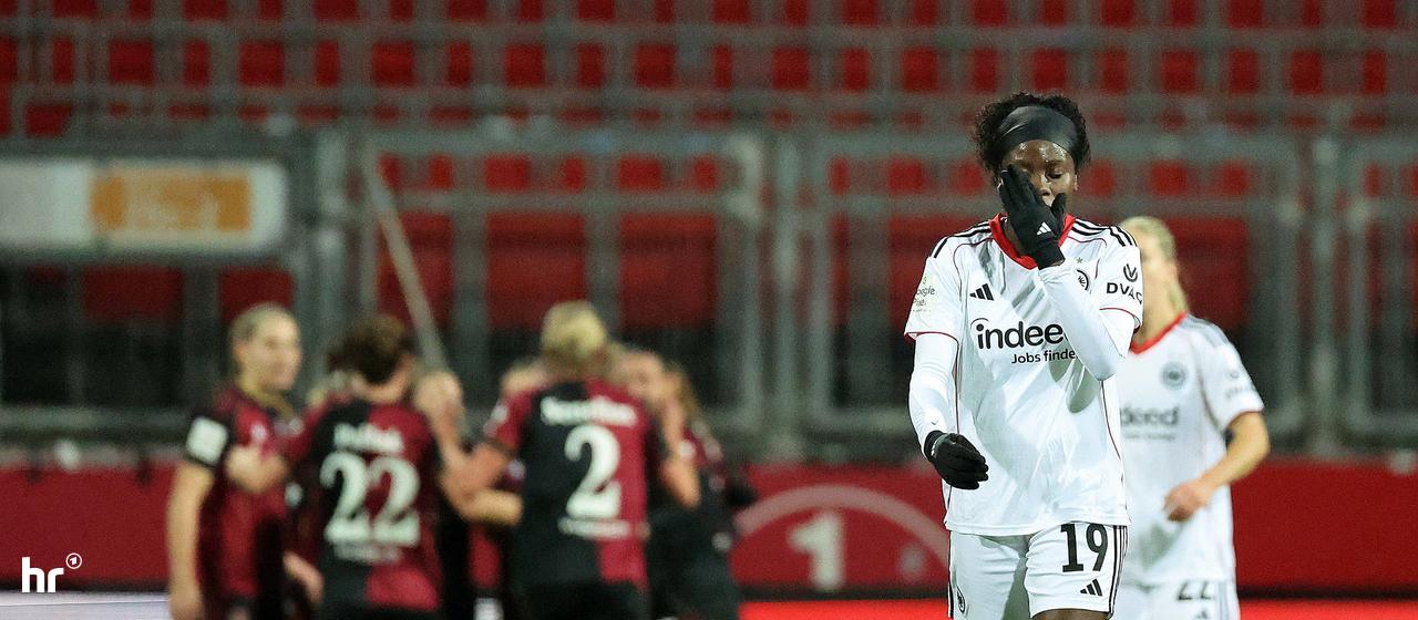 Eintracht-Stürmerin Nicole Anyomi und ihre Kolleginnen mussten in Nürnberg eine Enttäuschung verkraften.