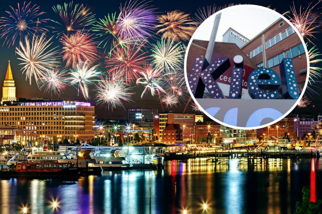 Feier Silvester in der Halle 400 in Kiel