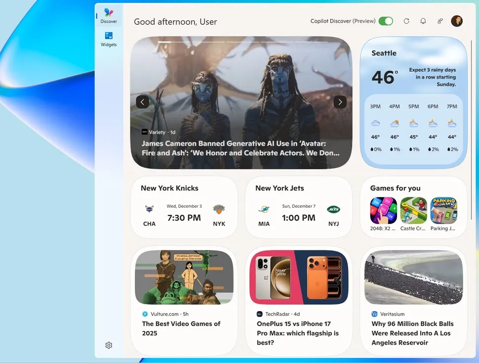 Windows 11 neues Widget Board