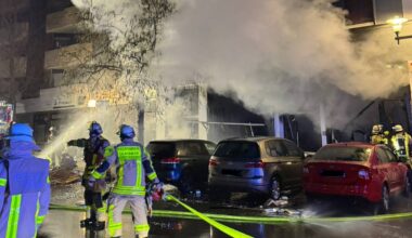 Gladbeck: Imbiss am Marktplatz in Flammen