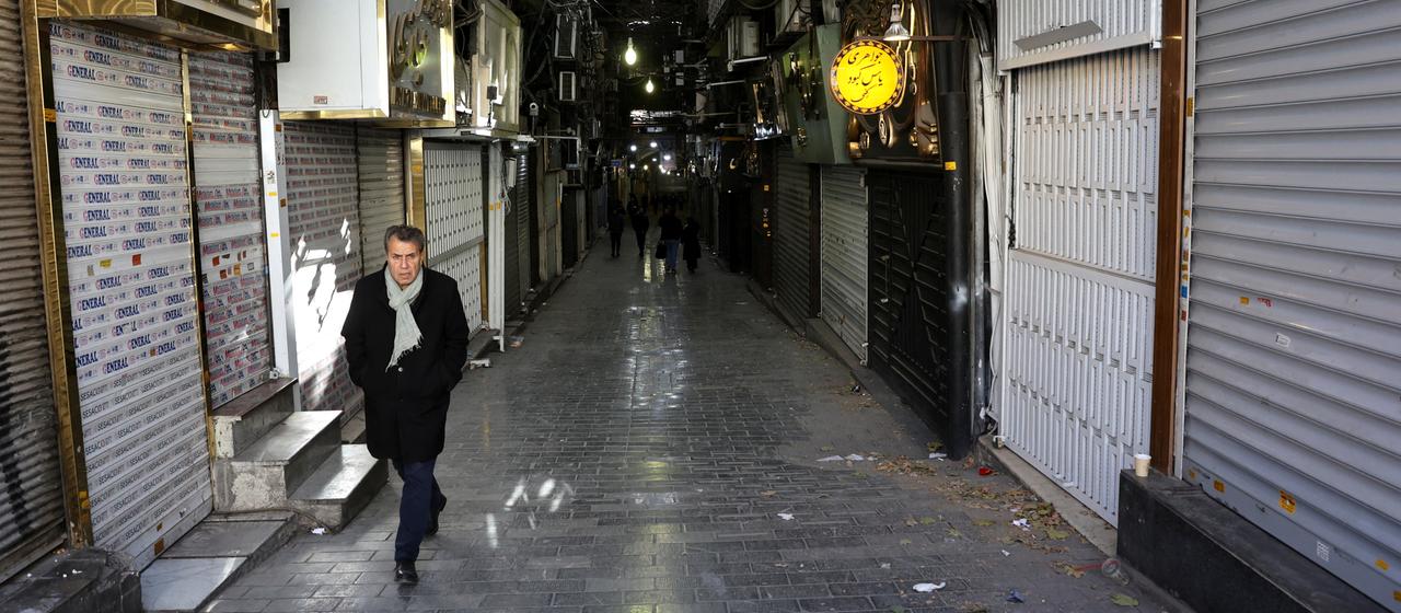 Geschlossene Geschäfte im Iran
