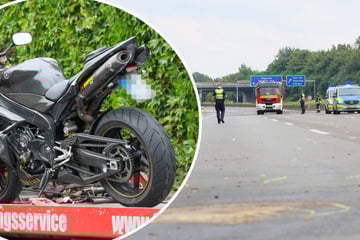 Unfall A46: Biker kollidiert auf A46 mit Auto: Fahrer (33) schwer verletzt