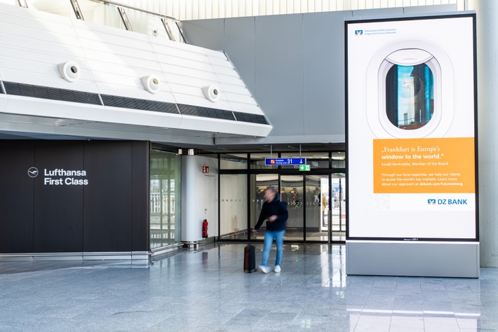 Media Frankfurt schafft neue Markenwelt im Lufthansa Premium Check-in am Flughafen Frankfurt – DZ Bank startet als First Mover