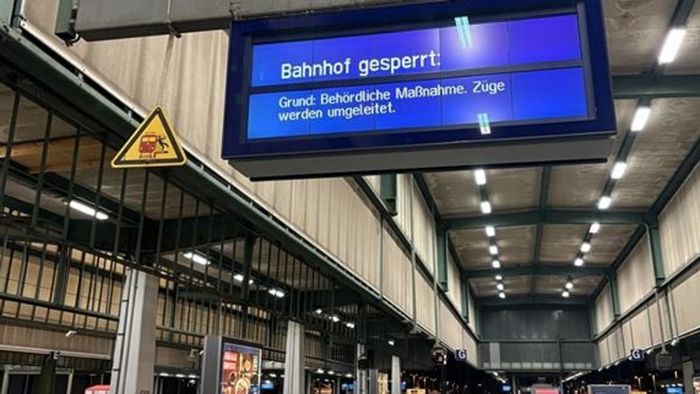 Polizeieinsatz in Stuttgart: Hauptbahnhof bleibt stundenlang gesperrt