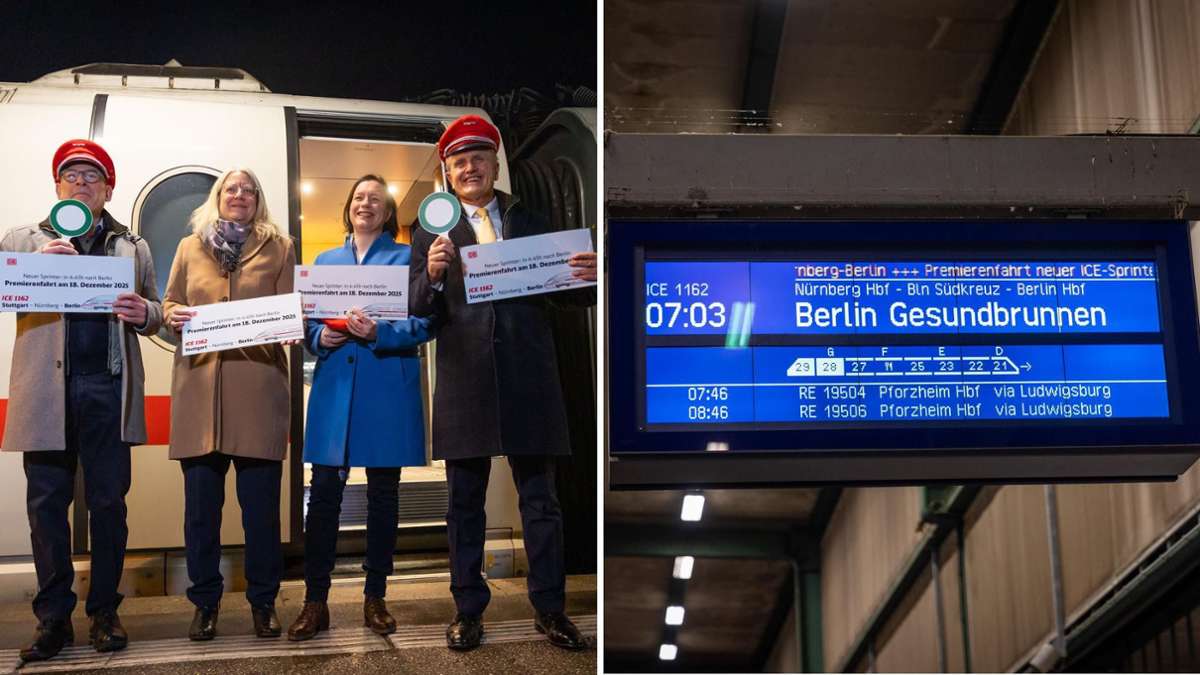 Bahnverkehr in Stuttgart: Großer Bahnhof für den neuen ICE-Sprinter nach Berlin