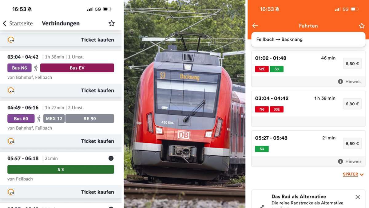 S-Bahn Stuttgart: Gesperrte S-Bahn: App sorgt für Holperstart - Startseite