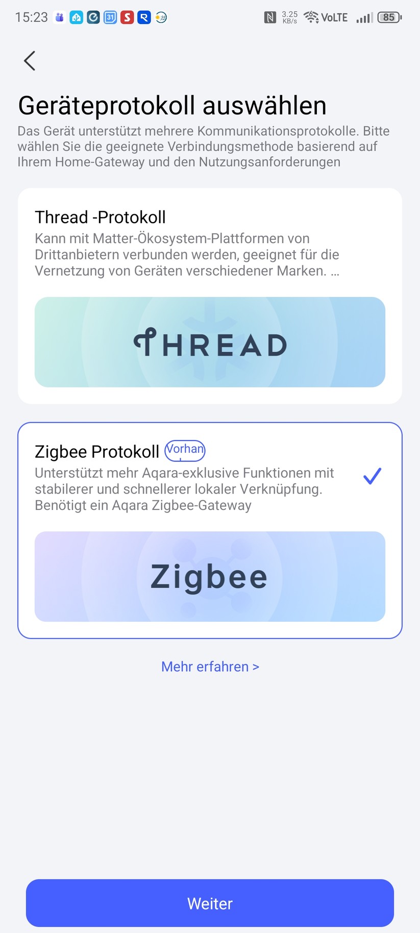 Aqara W600: Inbetriebnahme