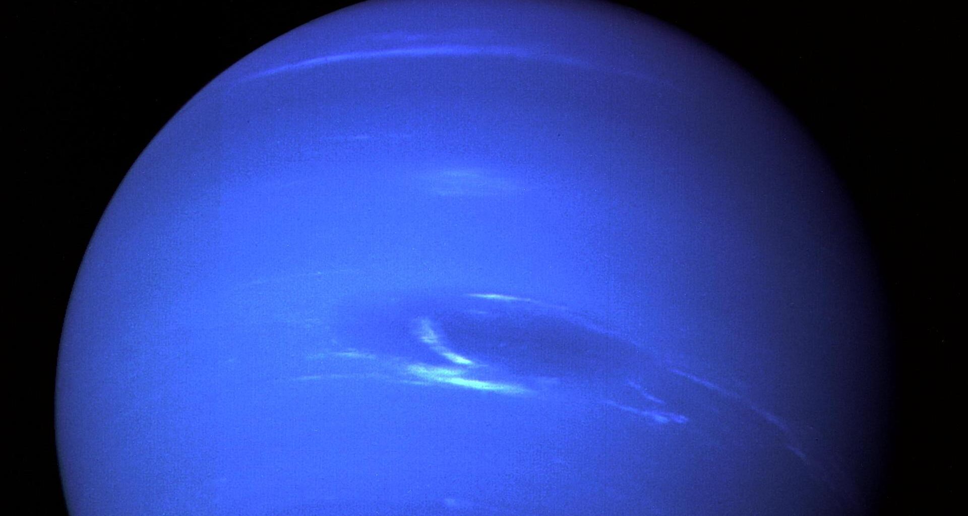 Ein blauer Planet im schwarzen All