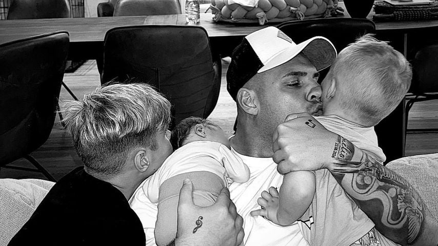 Pietro Lombardi mit seinen Söhnen