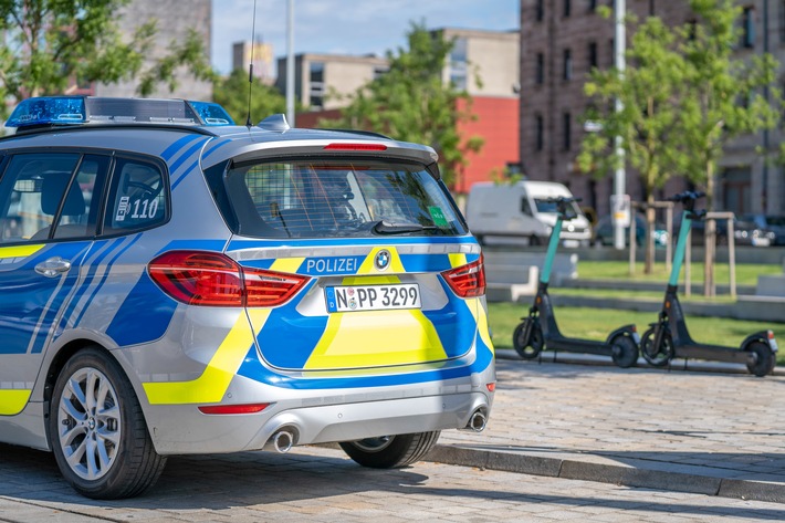 POL-MFR: (1185) Mit dem E-Scooter betrunken unterwegs - Keine gute Idee