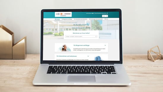 Die neue Webseite des Rundfunkbeitragsservice