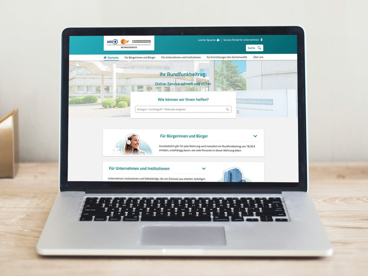 Rundfunkbeitrag: Diesen "Service" bietet die neue Seite