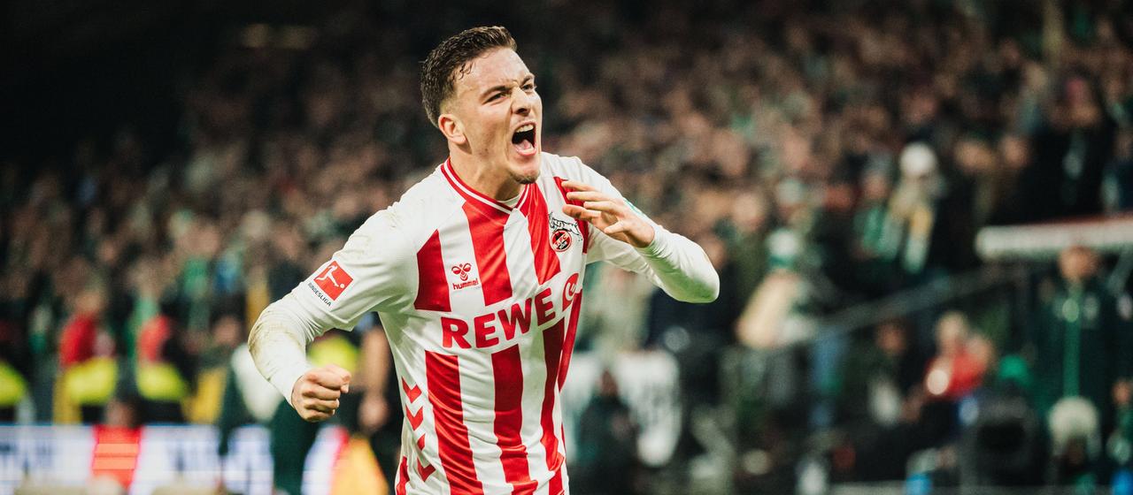 Said El Mala bejubelt seinen späten Ausgleichstreffer im Spiel gegen Werder Bremen