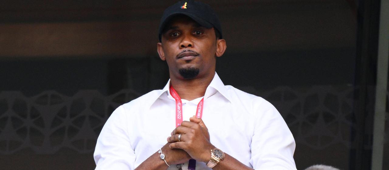 Ehemaliger Fußballspieler Samuel Eto'o ist seit 2021 Präsident der Fédération Camerounaise de Football. | picture alliance / ASSOCIATED PRESS | Steve Luciano Ehemaliger Fußballspieler Samuel Eto'o ist seit 2021 Präsident der Fédération Camerounaise de Football.