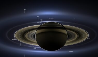 Eine Aufnahme der Raumsonde Cassini, die Erde und Mond fotografiert hat.