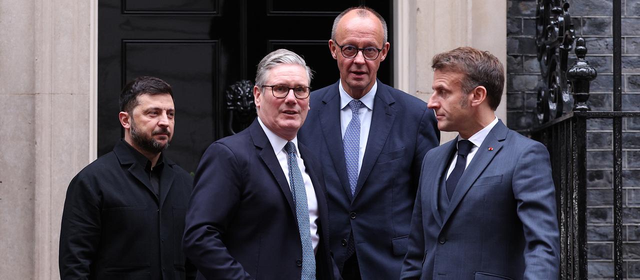 Wolodymyr Selenskyj, Keir Starmer, Friedrich Merz und Emmanuel Macron | EPA Wolodymyr Selenskyj, Keir Starmer, Friedrich Merz und Emmanuel Macron