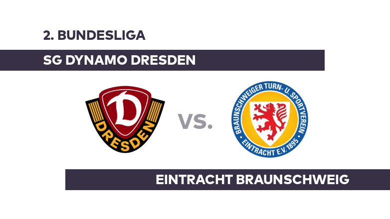 SG Dynamo Dresden - Eintracht Braunschweig: Braunschweig muss punkten - 2. Bundesliga