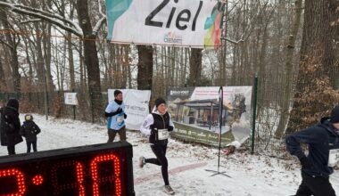 In Laufschuhen durch das Chemnitzer Schneegestöber