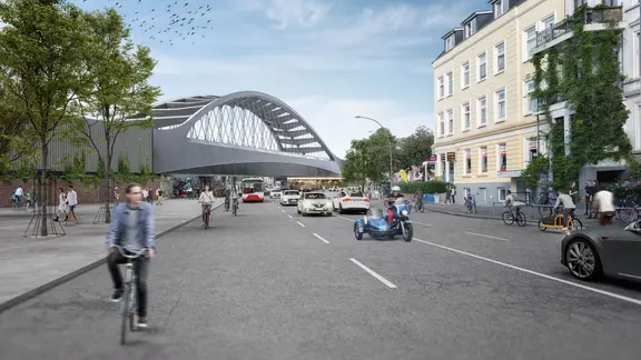 Visualisierung der Sternbrücke in Hamburg.