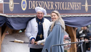 30. Stollenfest: Riesenstollen tourt durch Dresden