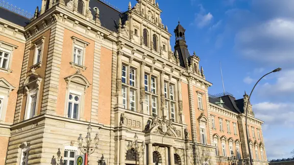 Strafjustizgebäude des Landgerichts Hamburg am Sievekingplatz.