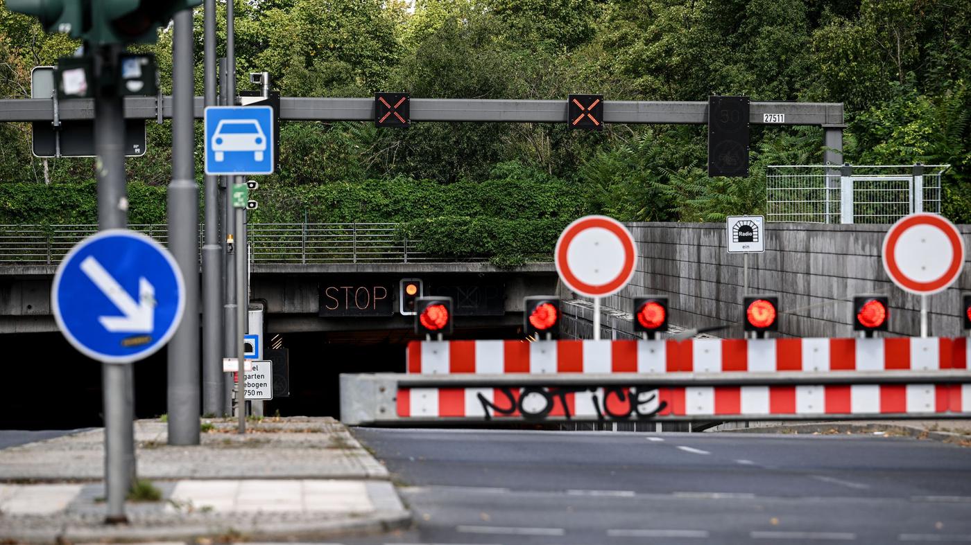 Tiergartentunnel in Berlin-Mitte wird Montagnacht gesperrt