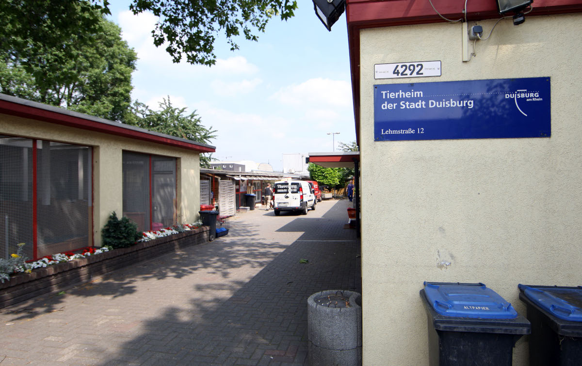Eingang vom Tierheim in Duisburg