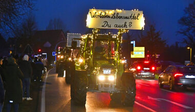 Weg ist frei: Lichterfahrt schlängelt sich durch Verl