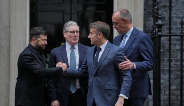 Selenskyj, Starmer, Macron und Merz beim Ukraine-Gipfel in London