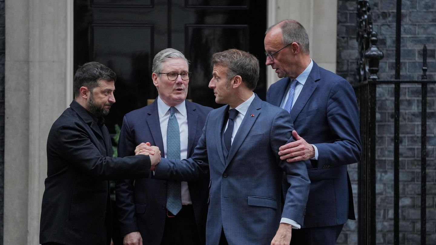 Selenskyj, Starmer, Macron und Merz beim Ukraine-Gipfel in London