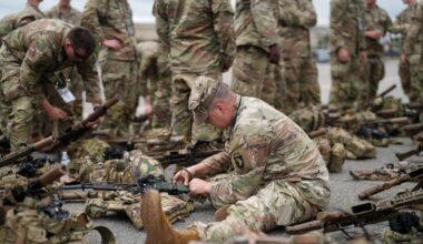 Trumps Soldaten bei den Vorbereitungen einer Militärparade im Juni 2025