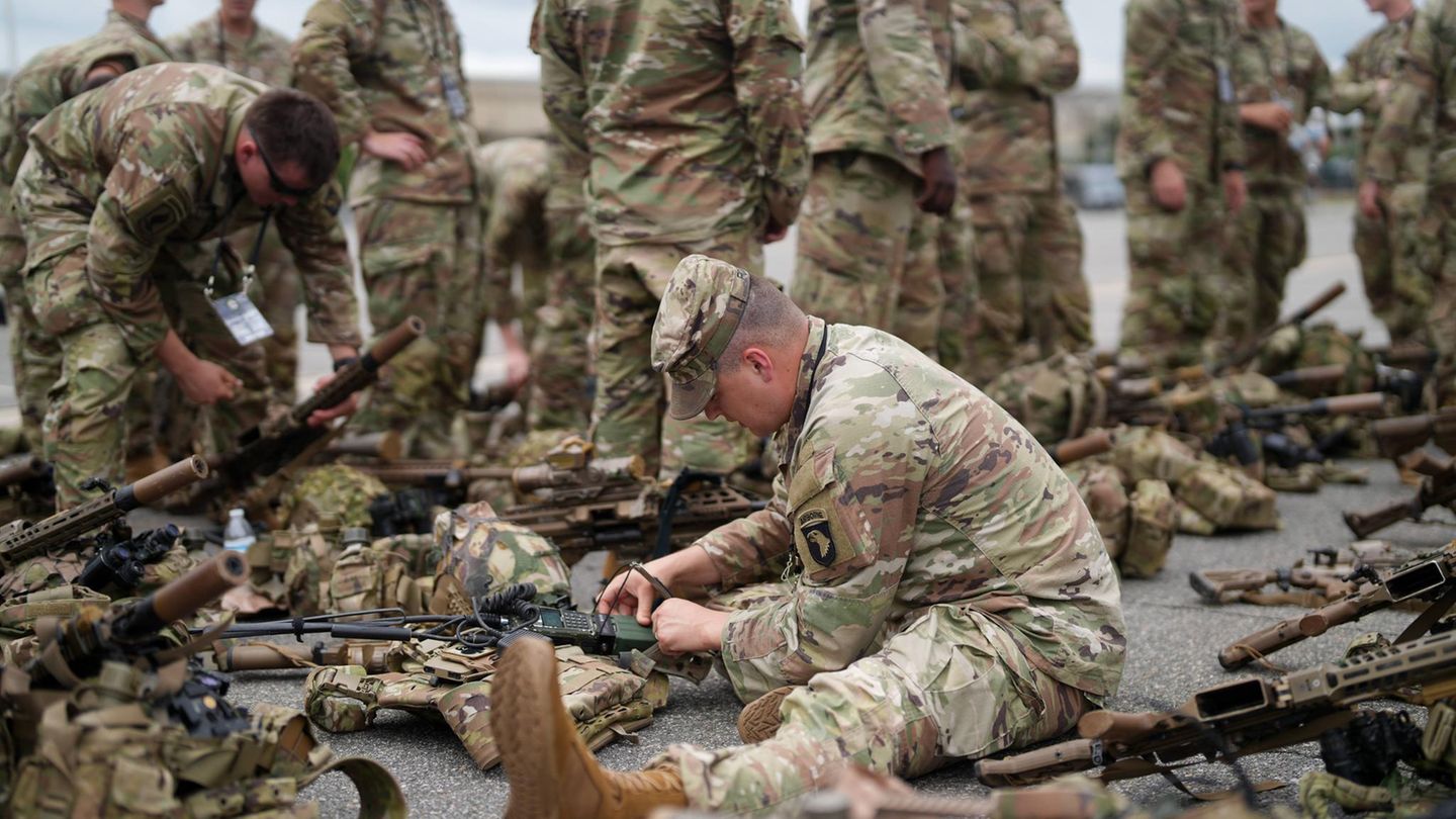 Trumps Soldaten bei den Vorbereitungen einer Militärparade im Juni 2025