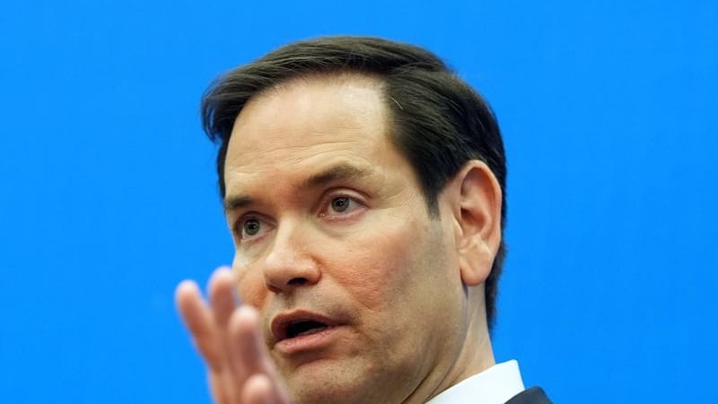 US-Außenminister Marco Rubio spricht mit Reportern im Nato-Hauptquartier in Brüssel (Archivbild). US-Außenminister Marco Rubio spricht mit Reportern im Nato-Hauptquartier in Brüssel (Archivbild).