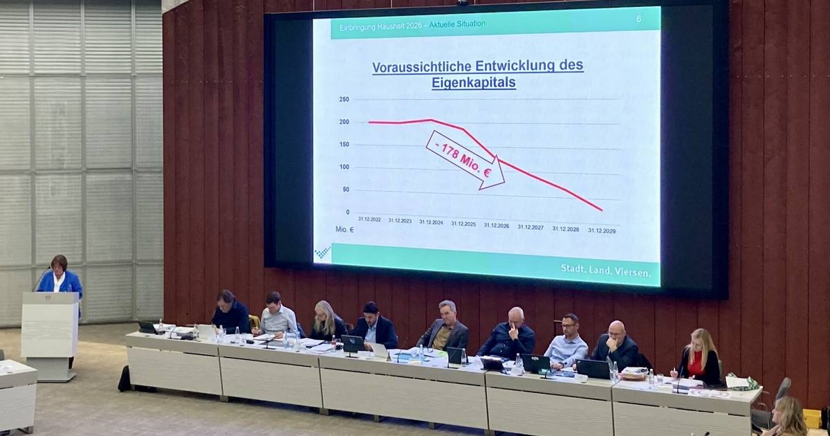 Haushalt Viersen 2026: Stadt rechnet mit Rekorddefizit